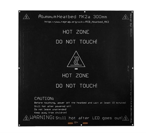3D Yazıcı Tabla Isıtıcı MK2A Pcb Alüminyum Heatbed Siyah 30X30cm