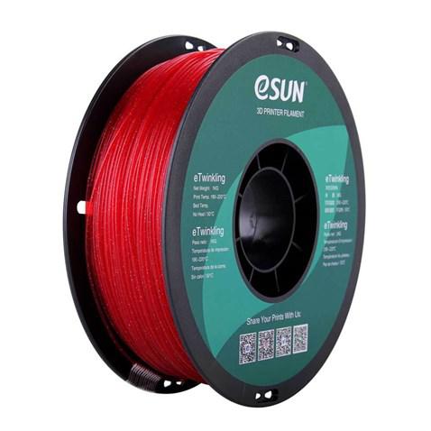 Esun Etwinkling PLA Red Kırmızı Simli Filament 1.75Mm 1Kg