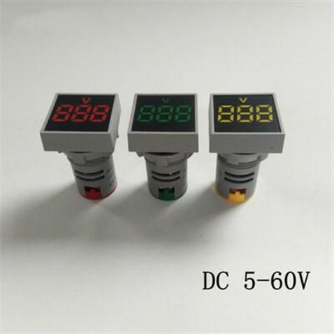Dijital Voltmetre DC 5-60 Volt Mavi AD101 22VM Panel Tipi