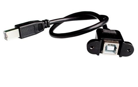 USB B Tipi Erkek Dişi Uzatma Kablo Panel Montajlı
