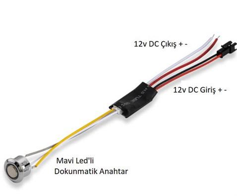 DC-12V Led’li Dokunmatik Anahtar