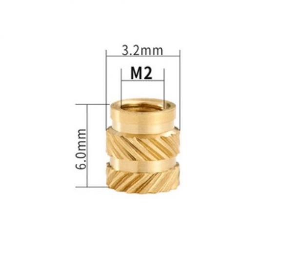 İnsert Çakma Somun M2 Yükseklik 6Mm